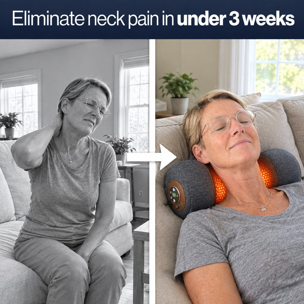 Daywick Neck Fusion Heated Pillow before and after