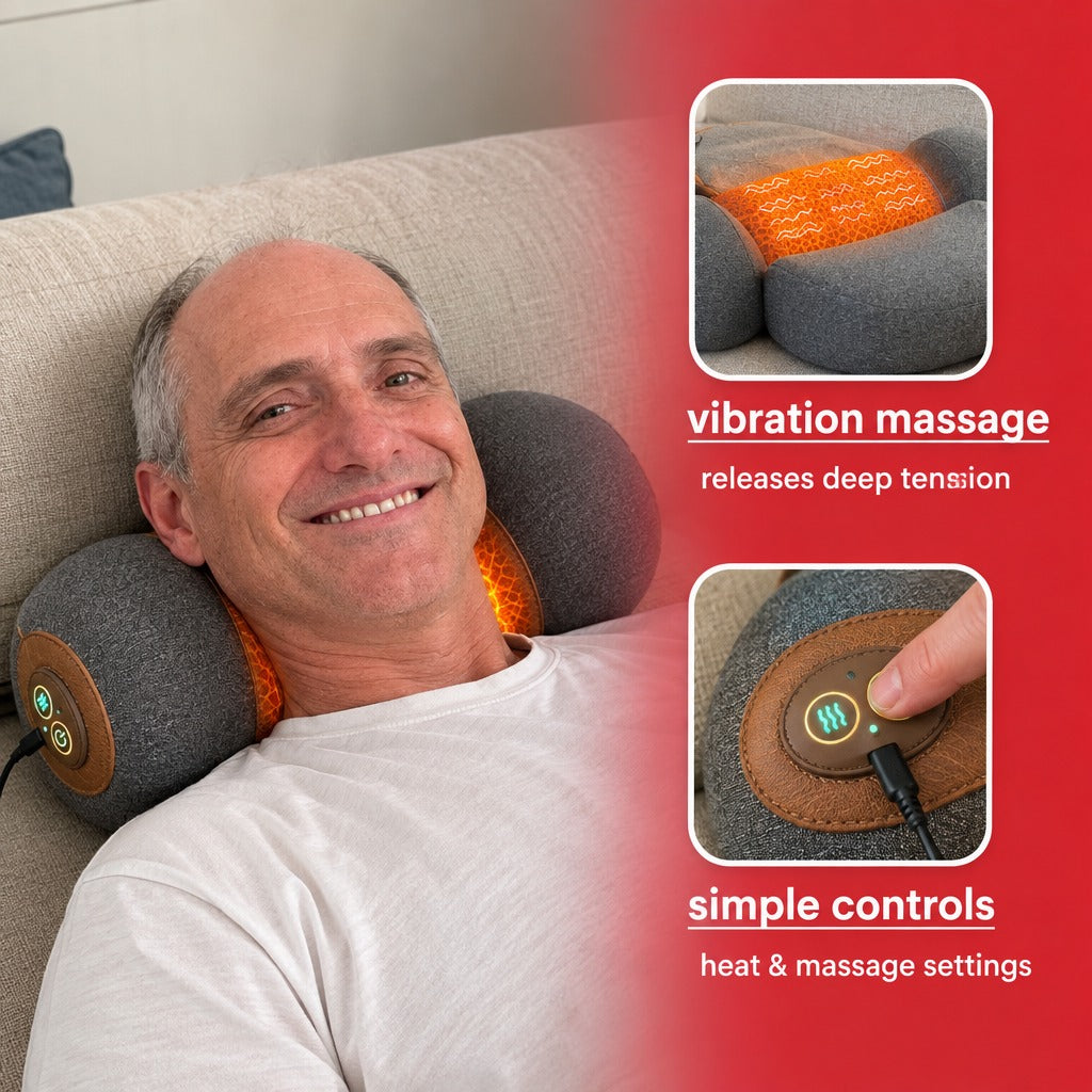 Daywick Neck Fusion Heated Pillow feature close-ups