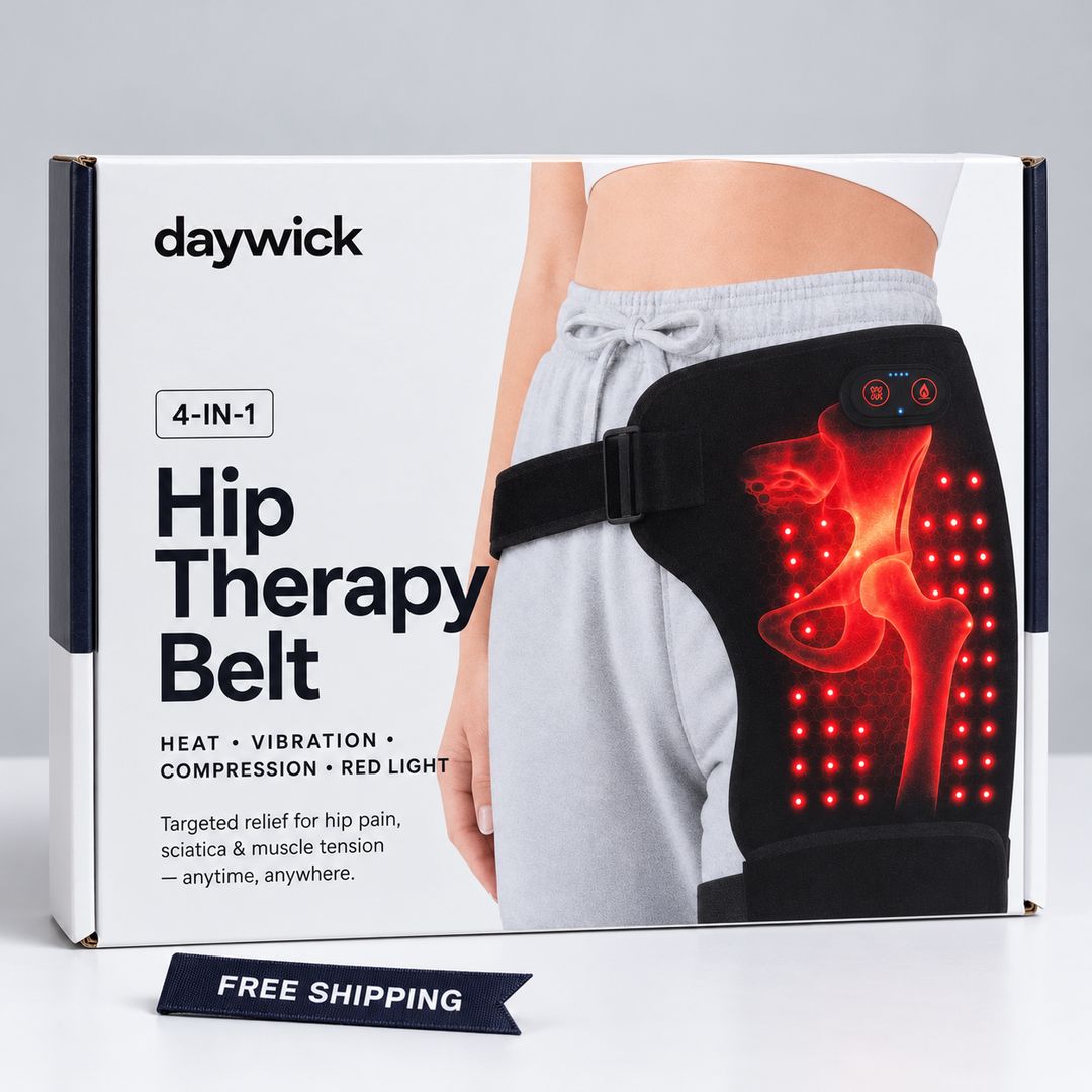 The Daywick 4-in-1 Hip Therapy Belt box with free shipping