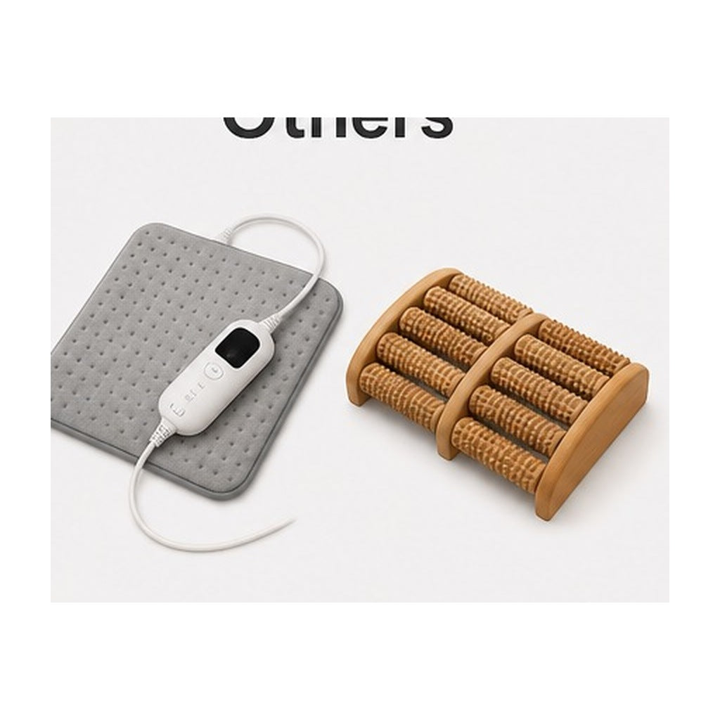Basic foot rollers and heating pads