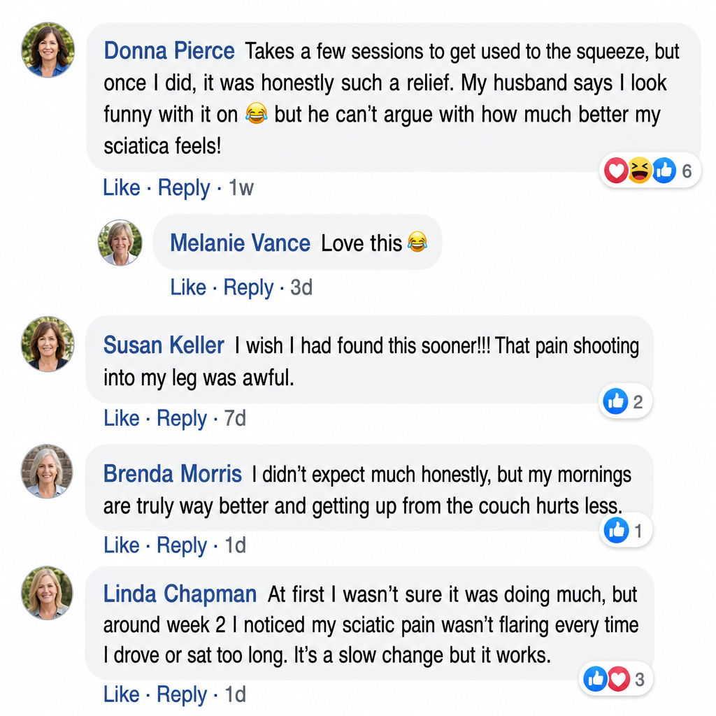 Customer comments about sciatica, sitting and the Daywick Air Fusion Belt