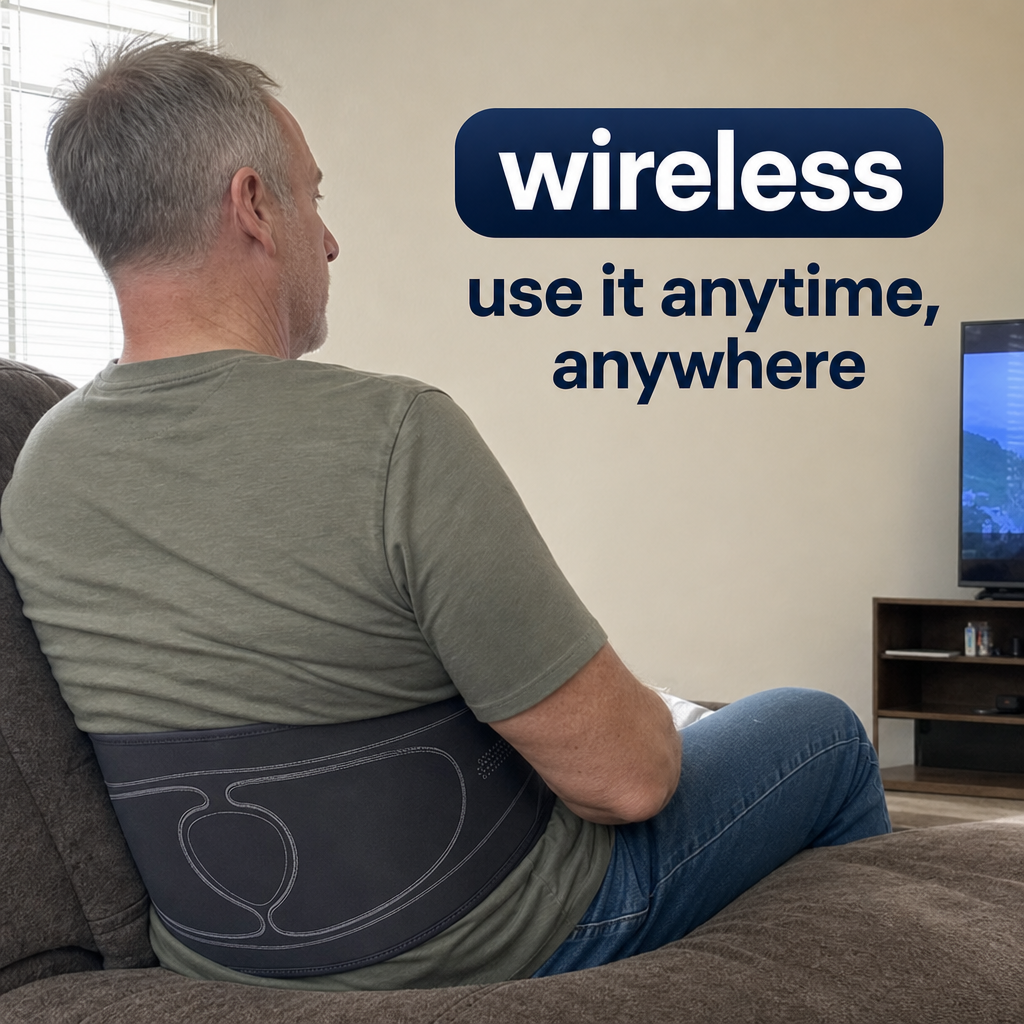 Wireless Daywick Air Fusion Belt used comfortably at home