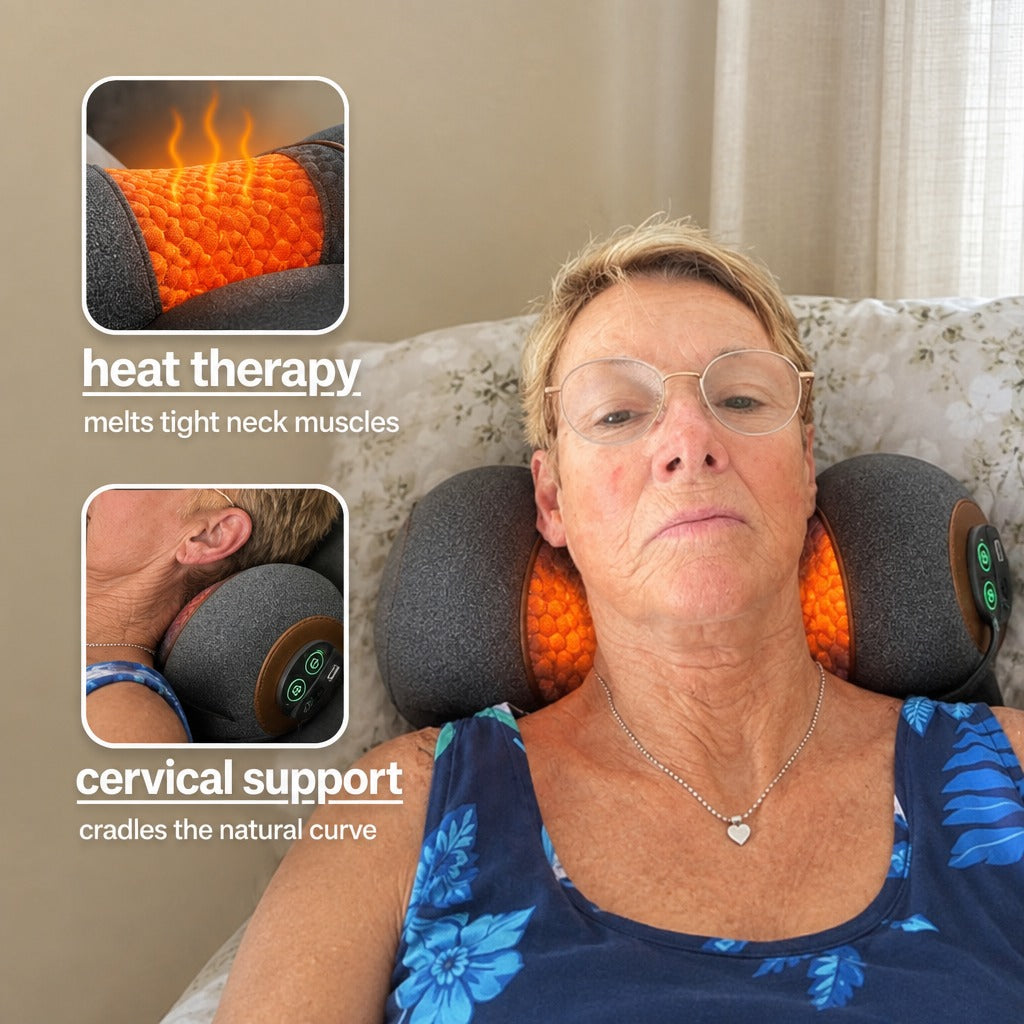 Daywick Neck Fusion Heated Pillow heat and compression close-ups