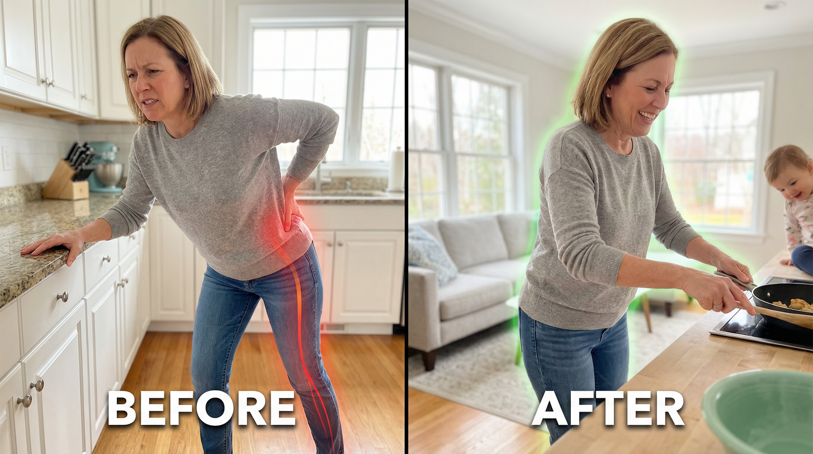 Before After outer hip Relief