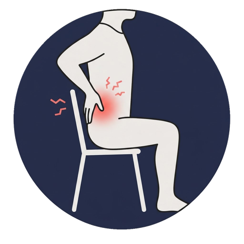 Pain after sitting or driving