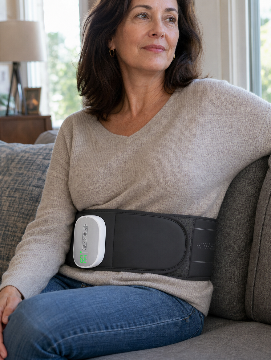 Air Fusion used during a hands-free at-home back-relief session