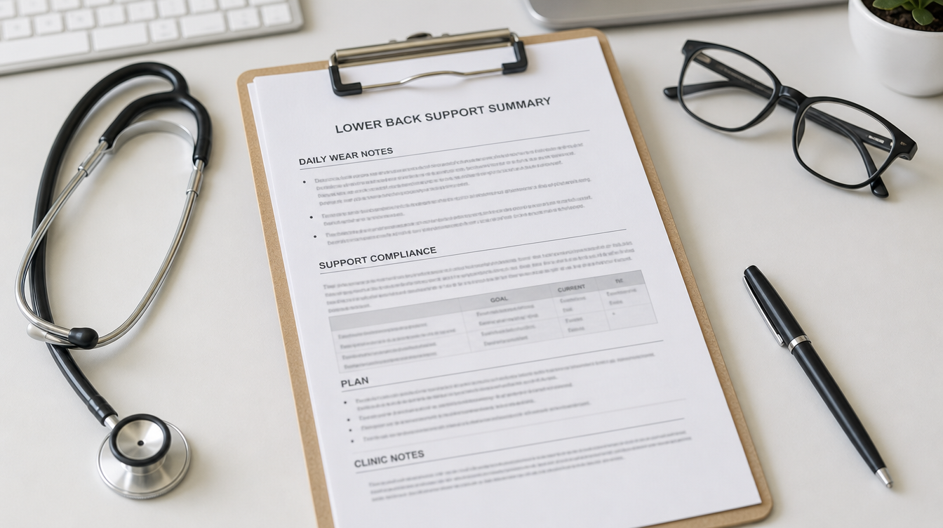 Lower back support clinical summary visual