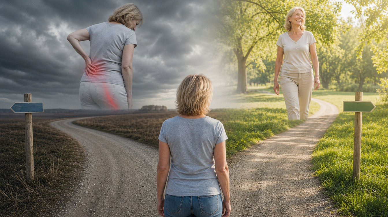 Lower back pain choice paths visual
