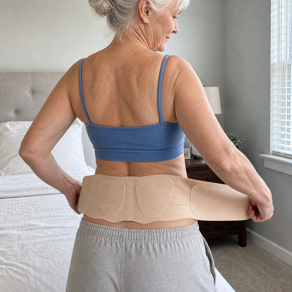 Step 1: place BareSupport around the lower back