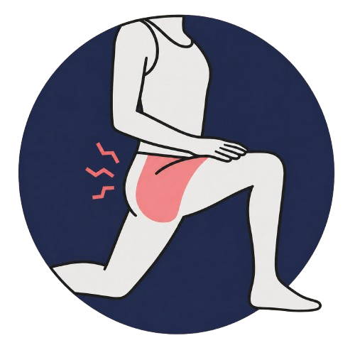 Tight hip flexors icon