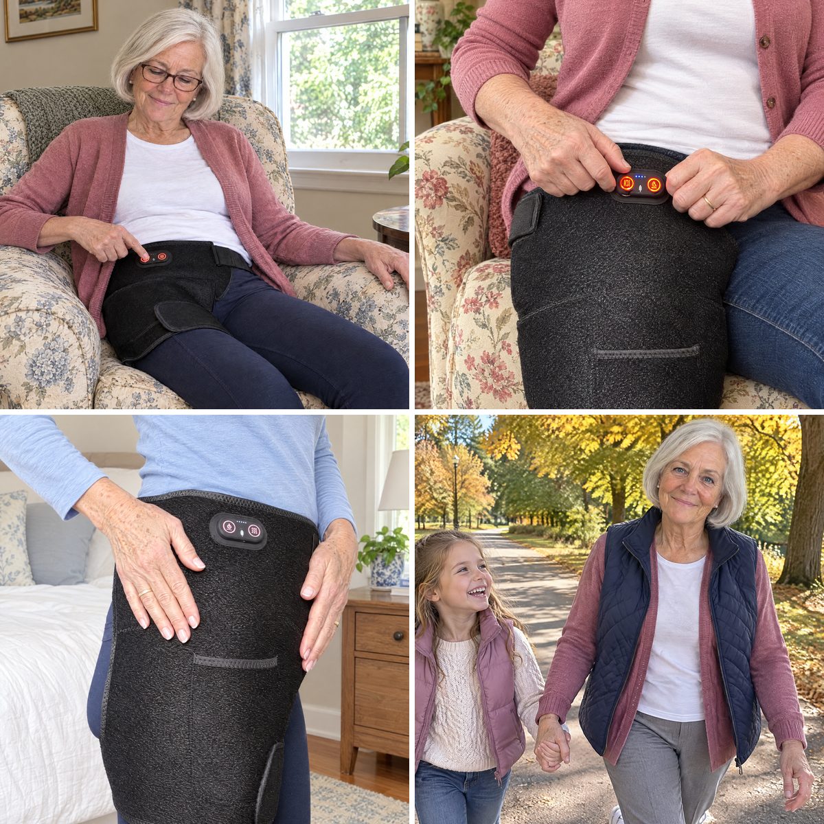 Daily routine with the 4-in-1 Hip Therapy Belt, then a walk in the park