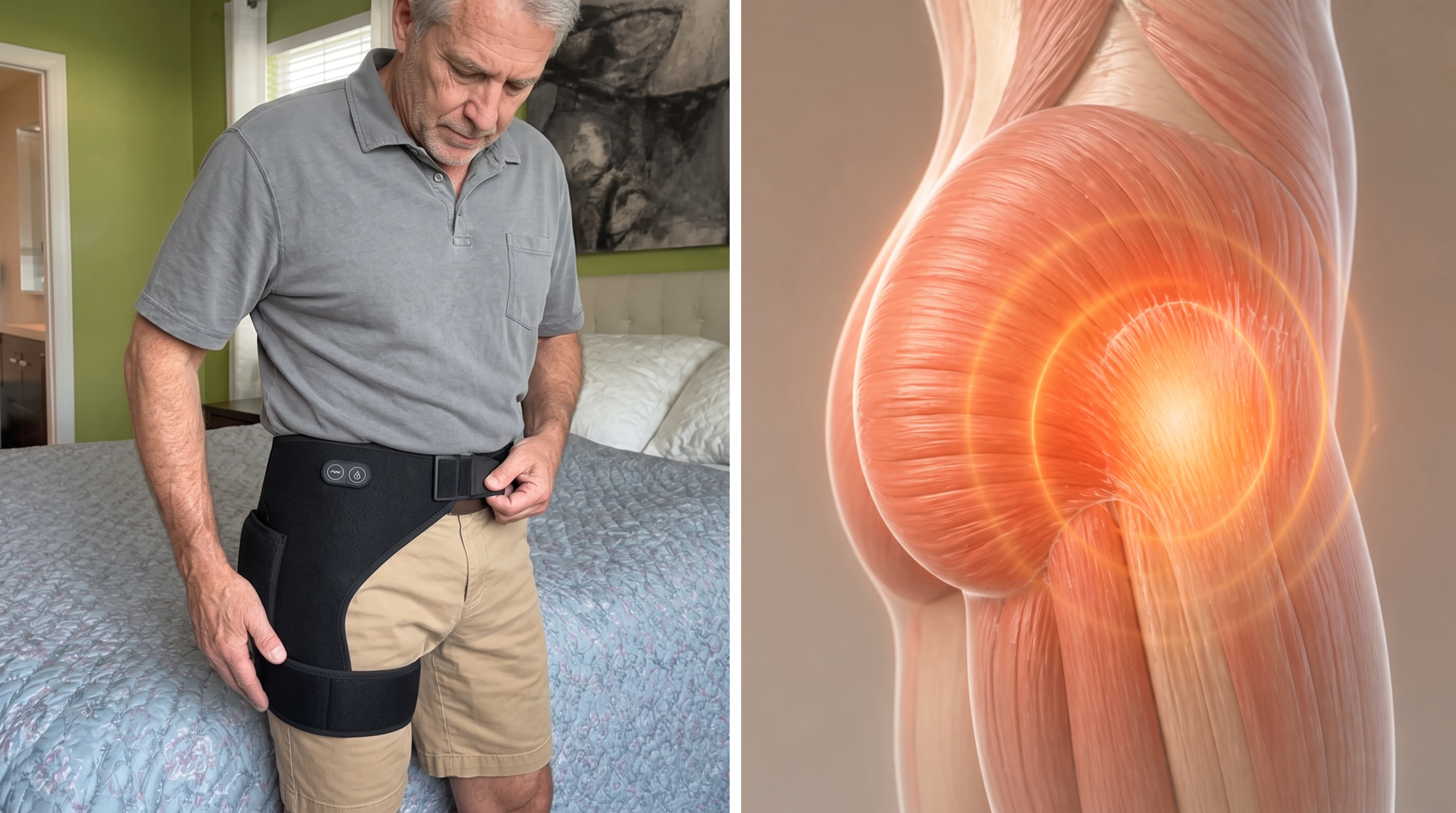 Hip brace relief mechanism