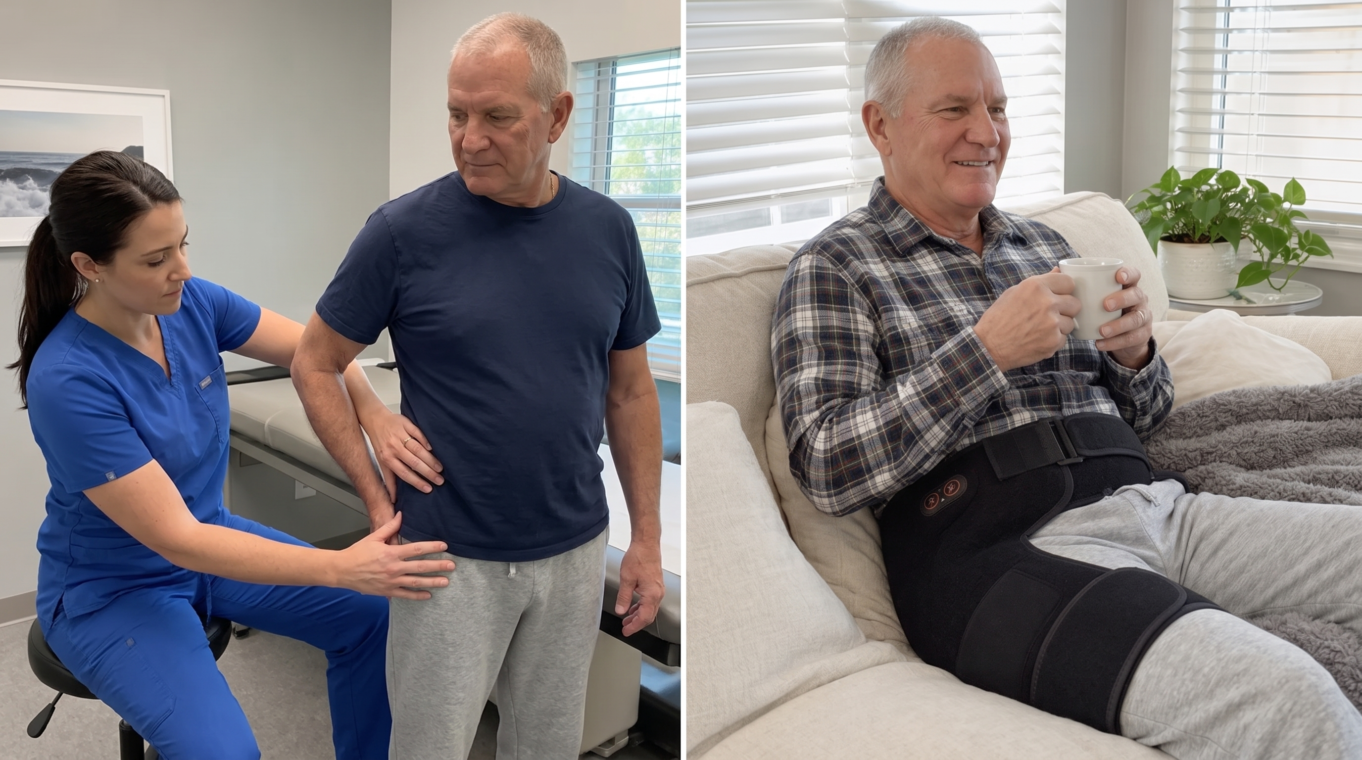 Doctor explains at-home hip therapy belt relief