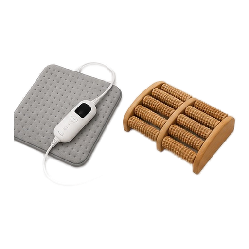 Basic foot rollers and heating pads