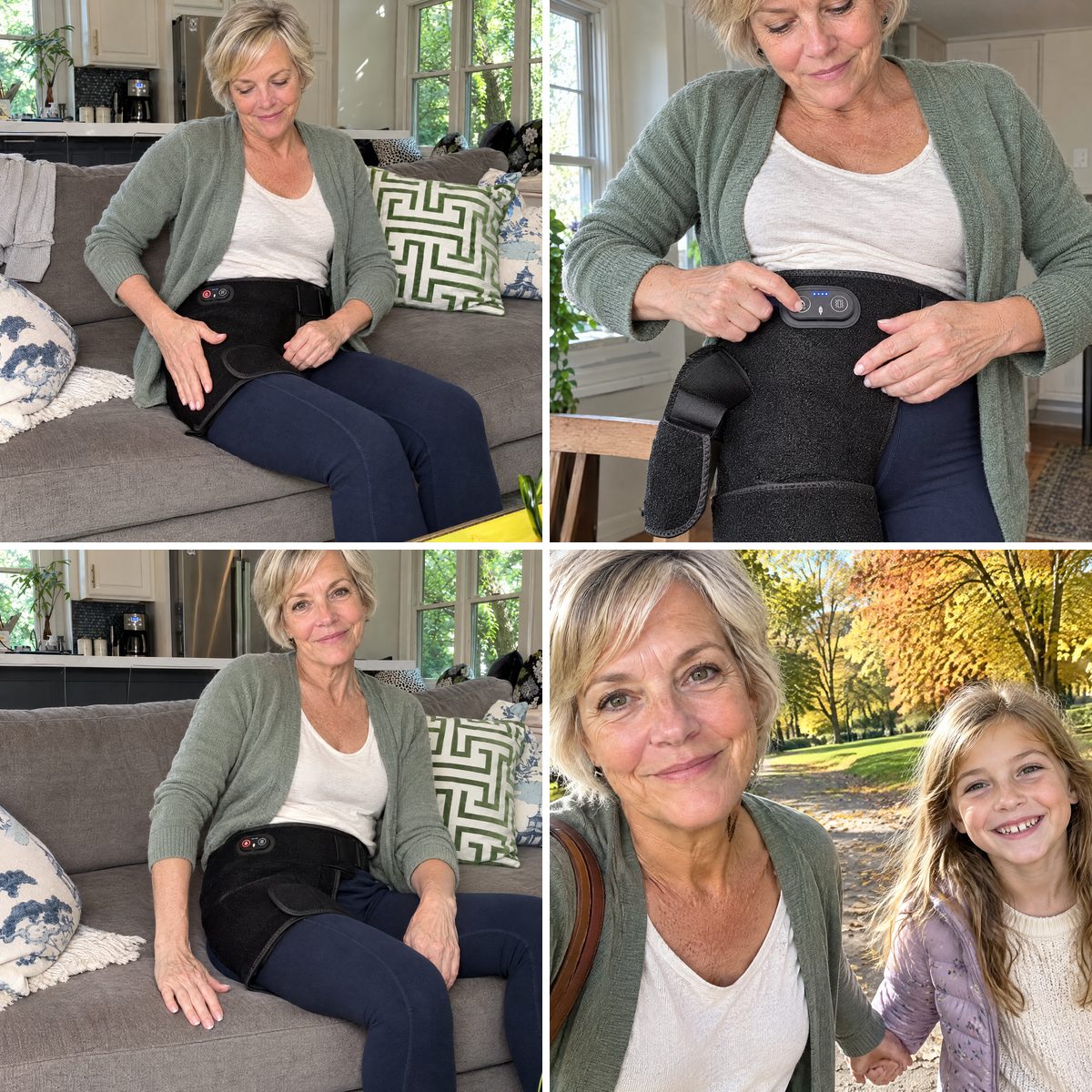 Daily routine with the 4-in-1 Hip Therapy Belt, then a walk in the park