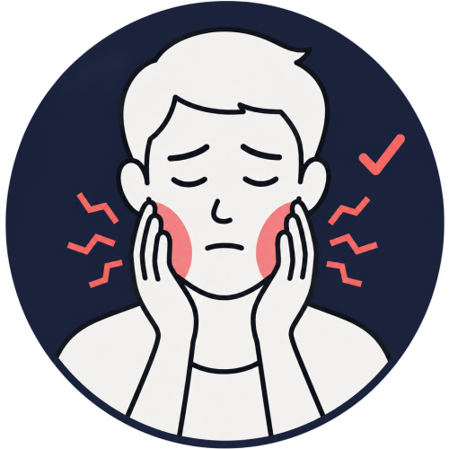 End-of-day jaw tension icon